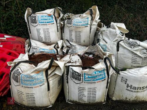8 BAGS OF RED BUILDERS SAND