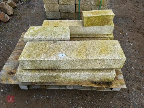 PALLET OF GRANITE KERB STONES (13)