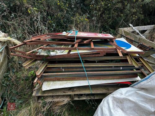 PALLET OF ROAD SIGNS