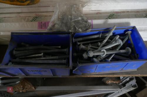 2 TUBS OF LARGE BOLTS