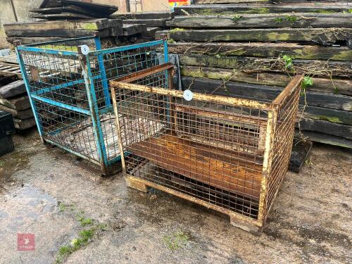 2 METAL STILLAGES (4)