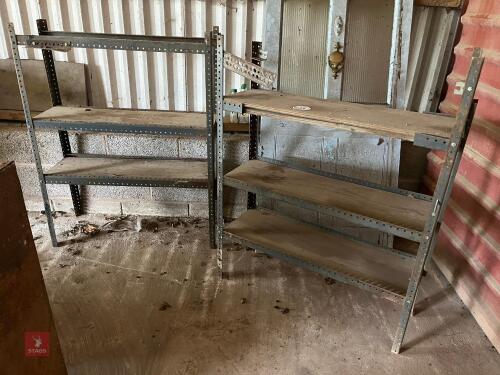 PAIR OF WORKSHOP SHELVES (13)