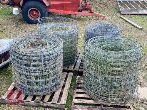 4 ROLLS OF USED SHEEP NETTING