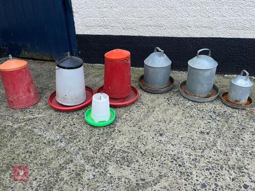6 POULTRY FEEDERS & DRINKERS