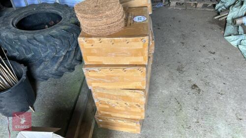 5 BOXES 10'' FIBRE POT TOPS