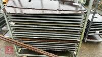 5 DANISH PLANT TROLLIES ON CASTOR WHEELS - 2