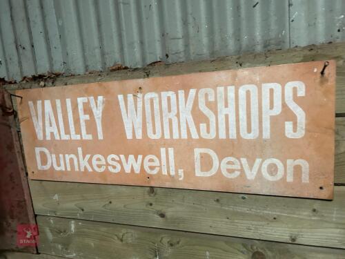VALLEY WORKSHOPS SIGN