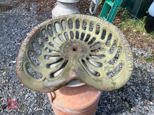 VINTAGE CAST TRACTOR SEAT