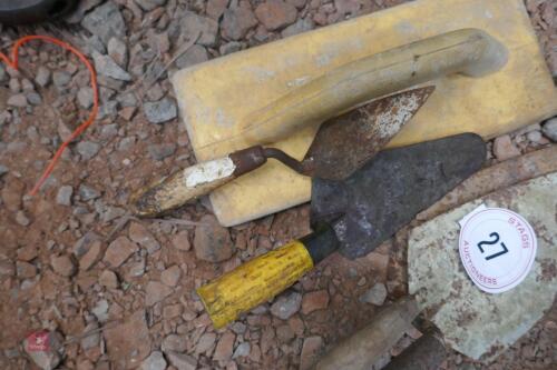 4 CONCRETE TROWELS & FLOAT (27)