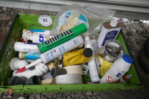 QTY OF SILICONE, MASTIC & PLUMBING EQUIP