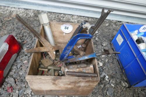 BOX OF MIXED CLAMPS & TOOLS (84)