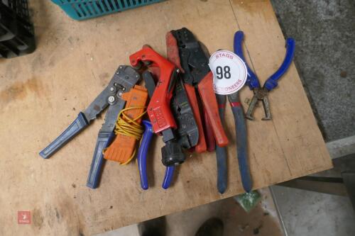 6 WIRE STRIPPERS, PIPE CUTTER (98)
