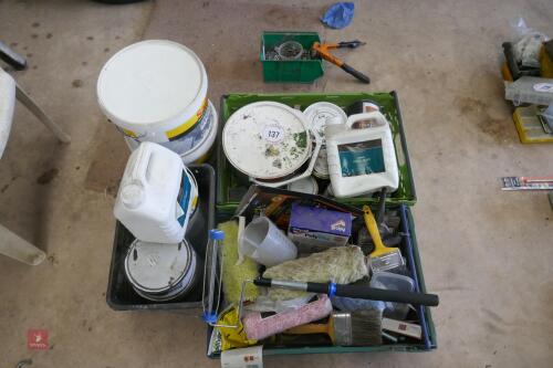 LRG QTY OF PAINT & DECORATING EQUIP(137)