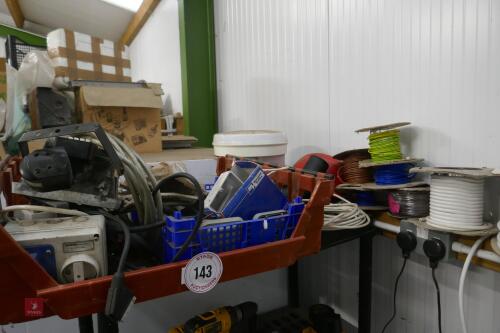 LRG QTY OF ELECTRIC WIRE & SUNDRIES(143)