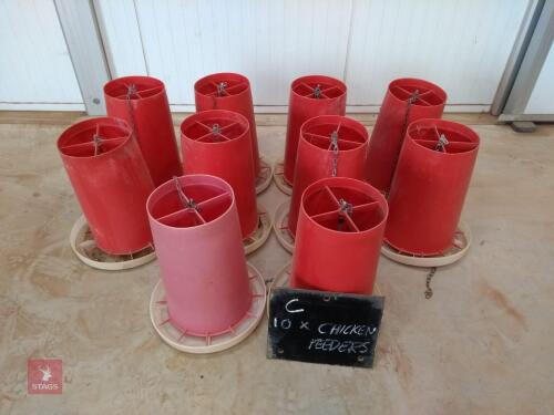 10 CHICKEN FEEDERS
