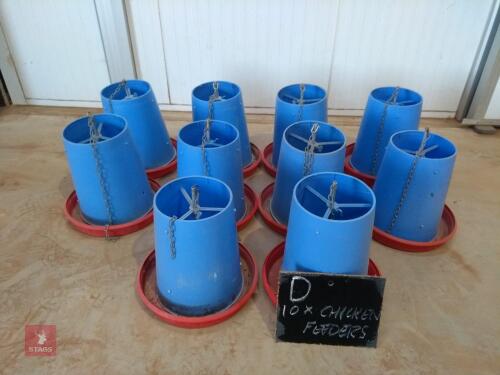 10 CHICKEN FEEDERS