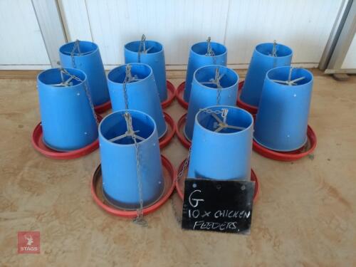 10 CHICKEN FEEDERS