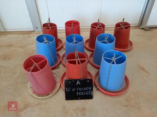 10 CHICKEN FEEDERS
