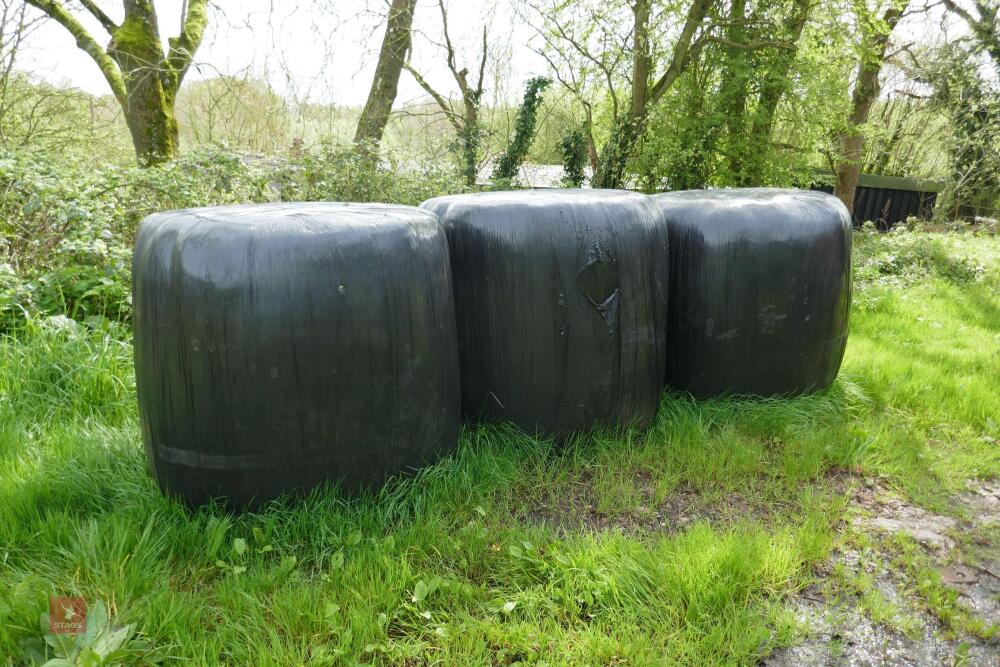 3 BALES OF HAYLAGE & 1 BALE OF STRAW