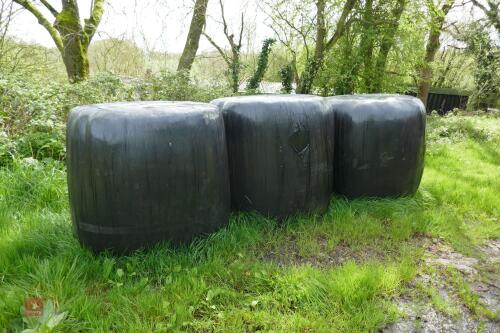 3 BALES OF HAYLAGE & 1 BALE OF STRAW