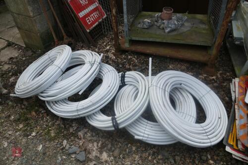 5 ROLLS OF 22M WHITE ALKATHENE PIPE