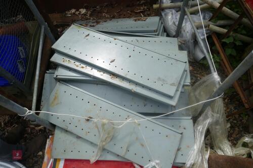 QTY OF METAL SHELVING
