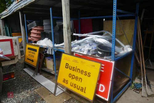 PALLET RACKING, CONTENTS & SIGNS