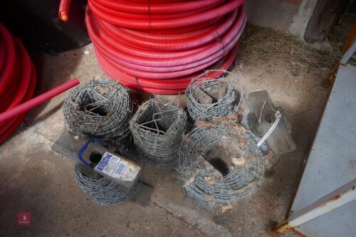 6 ROLLS OF BARDED WIRE