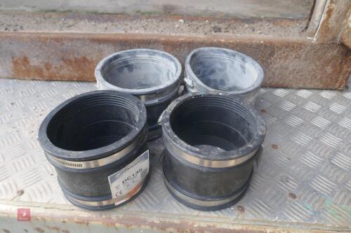 4 RUBBER PIPE JOINERS