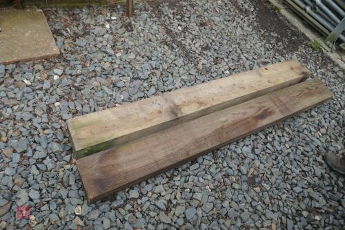 2 X 75'' X 8'' X 4'' WOODEN SLEEPERS