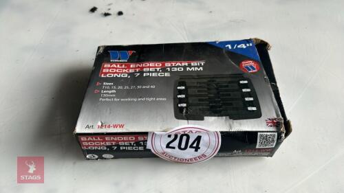 BALL ENDED STAR BIT SOCKET