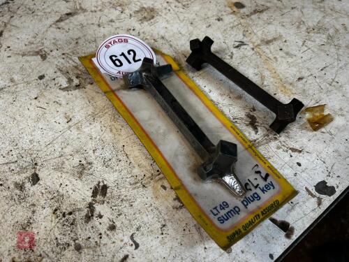 2 IMPERIAL SUMP PLUG KEYS