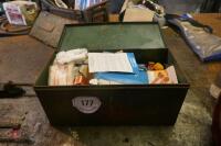 METAL BOX FULL OF FIRST AID EQUIPMENT - 4
