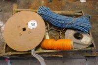 TRAY OF ROPE, ELECTRIC WIRE ETC - 2