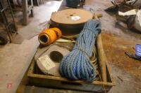 TRAY OF ROPE, ELECTRIC WIRE ETC - 4