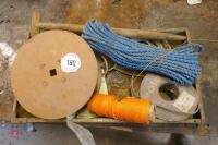 TRAY OF ROPE, ELECTRIC WIRE ETC - 5