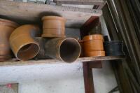VARIOUS PLASTIC DRAIN PIPE FITTINGS - 4