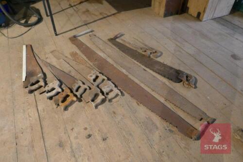 12 VINTAGE HAND SAWS