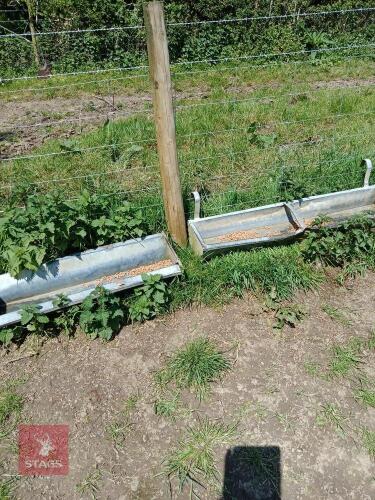 TWO SMALL FEED TROUGH