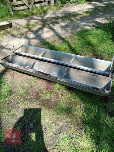 TWO 6' HOOK ON FEED TROUGHS