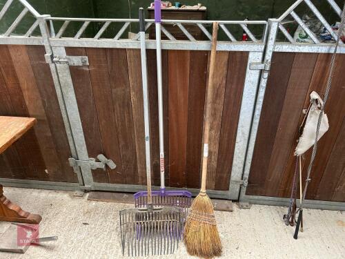 2 MUCK FORKS AND CORN BROOM