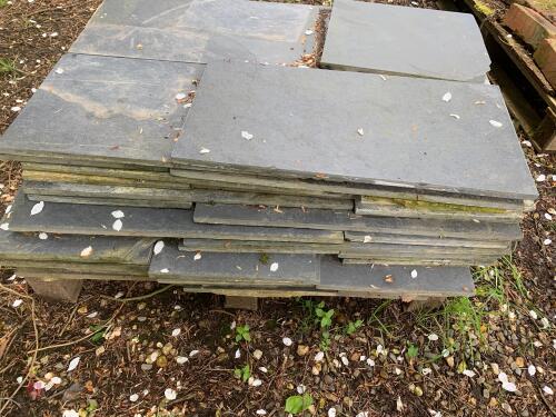 APPROX 10M 2 SLATE FLOOR/PAVING TILES