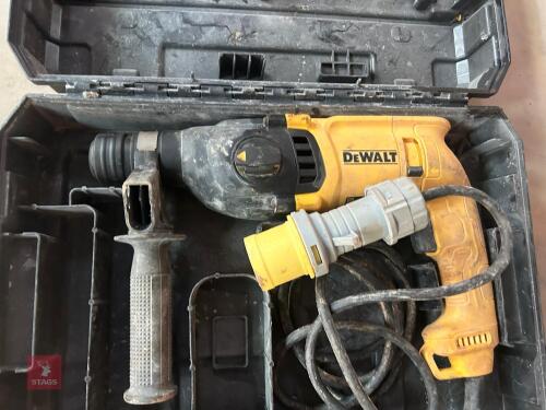 100V DEWALT SDS HAMMER DRILL & CASE