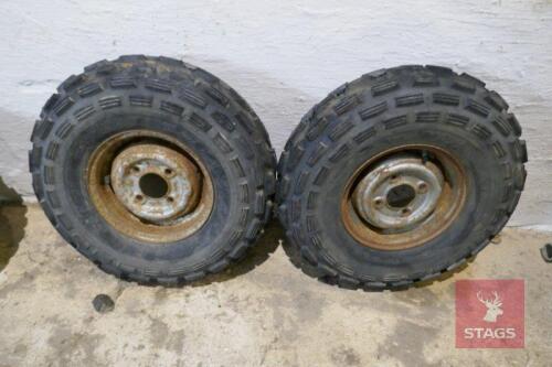 2 ATV TYRES (AS NEW)