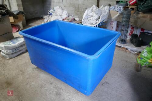 LARGE BLUE PLASTIC BIN
