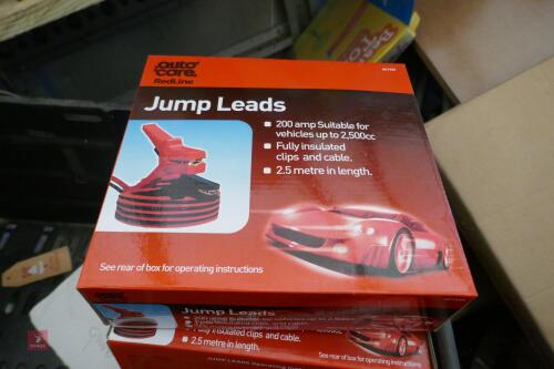 4 BOXES OF AUTO CARE RED LINE JUMP LEADS
