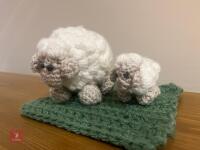 HANDMADE CROCHET EWE & LAMB - 2