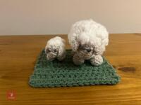 HANDMADE CROCHET EWE & LAMB - 3