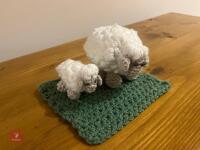 HANDMADE CROCHET EWE & LAMB - 4