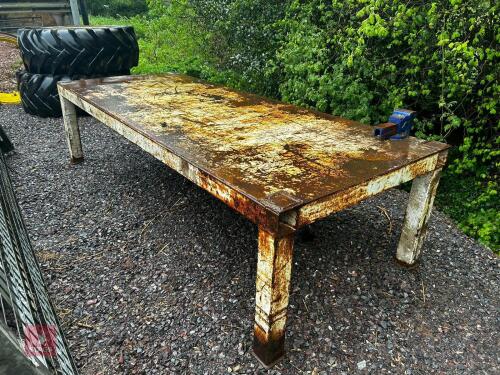 HEAVY DUTY 3M X 1.2M STEEL TABLE